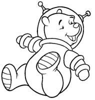 A coloring page of winnie the pooh
